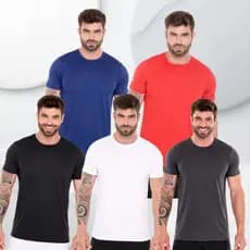 Kit 5 Camisetas Dry Fit Masculina Com Treino Proteção UV