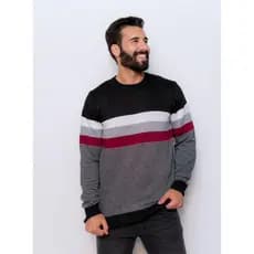 Suéter Blusa De Tricot Masculino Gola careca Lã