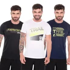 KIT COM 3 CAMISETAS DRYFIT MASCULINA TREINO