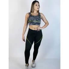 Conjunto de Academia Top e Calça Legging Fitness