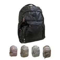 Mochila casual impermeável de tamanho grande para homens e mulheres com bolsos laterais e chaveiro de macaco YIYPIANZ