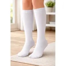 Meia 3/4 INFANTIL Cano Longo Lisa Estilosa Moda Blogueirinha em Algodão tamanho 26 ao 30
