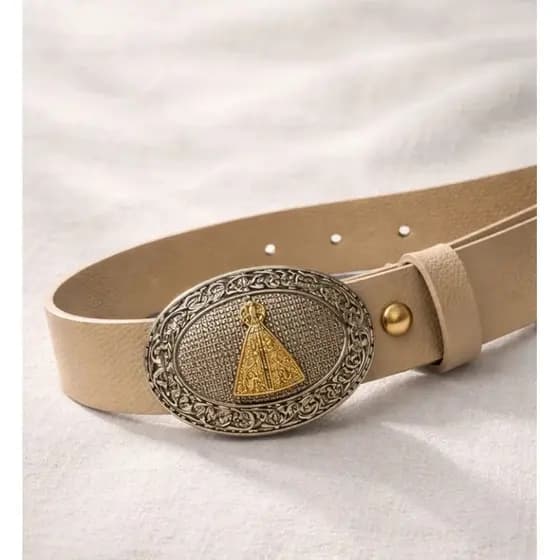 Lindo Cinto INFANTIL Fivela N. S. APARECIDA Moda Country Rodeio para Meninos e Meninas de Muita Fé 🙏🏽