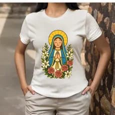 Camiseta Básica Nossa Sra. Aparecida | Camiseta básica | Camiseta feminina | Nossa Sra. Aparecida