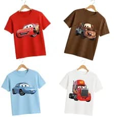 Kit 4 Camisetas Carros Infantil | Camiseta 100% Algodão | Camiseta infantil estampada
