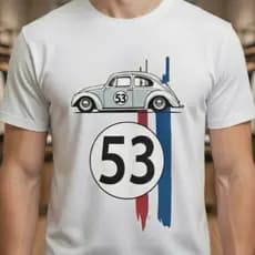 Camiseta Estampada 100% Algodão Camisa Unissex Fusca 53 Promoção