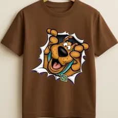 Camiseta Infantil Estampada Scooby doo 100% Algodão Camisa De Alta Qualidade