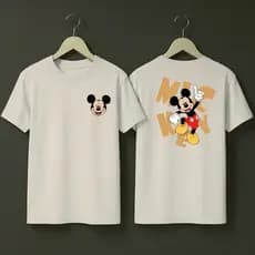 Camiseta Infantil Estampada Mickey 100% Algodão Camisa De Alta Qualidade