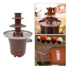 Mini Cascata Fonte De Chocolate Fondue Elétrica 110v Panela Derretedeira Festas Casamento Premium
