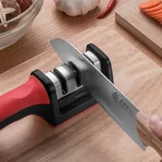Amolador De Facas Profissional 3 Estágios Afiador Rápido Manual Cozinha