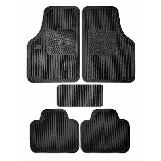 Tapete Universal Automotivo 5 Peças Borracha Carro SUV Caminhonete Proteção Carpete Antiderrapante Impermeável Versátil