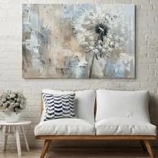 Quadro Decorativo 80x110cm Dente De Leão Minimalista Decoração de Parede Hall Luxo Sala Quarto MDF
