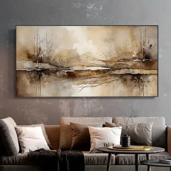 Quadro Decorativo 80x110cm Elegância Minimalista Ouro Decoração de Parede Hall Luxo Sala Quarto MDF
