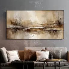 Quadro Decorativo 80x110cm Elegância Minimalista Ouro Decoração de Parede Hall Luxo Sala Quarto MDF
