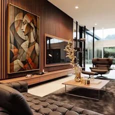 Quadro Decorativo 80x110cm Vitro Marrom Mulher Decoração de Parede Hall Luxo Sala Quarto MDF
