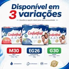 Fralda Geriátrica Confortfral Adulto Unissex M G EG Superabsorvente