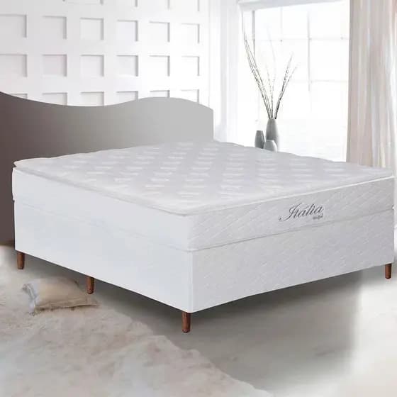 Cama Box Casal Itlia Pillow Top Molas Ensacadas 69x138x188cm Umaflex