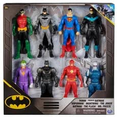 Pack 8 Bonecos Super Heróis e Vilões da DC Batman, Coringa, Robin, Superman e Flash 15cm