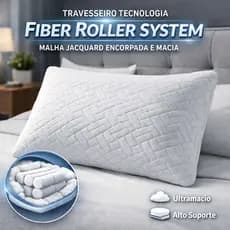 Travesseiro Alto macio 100% Silicone Puro Premium Branco 200Fios Fabricante