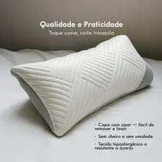 Almofada Travesseiro de Perna LegPillow Firme Macio Confortável Refil + Capa Com Ziper