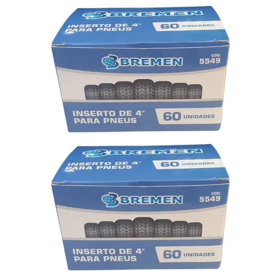 2 Reparo Macarrão Emergencial Pneu 6mm Bremen Cx 60 pçs