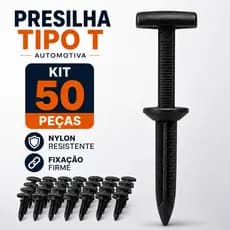 Kit 50 Presilhas Automotivas Tipo T Nylon Para Forro Painel Carro