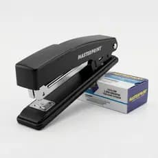 Kit Grampeador Metal Masterprint + Caixa de 5000 Grampos 26/6 Galvanizados Escolar Escritório