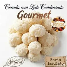 Cocada com leite condensado gourmet