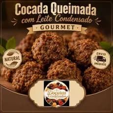 Cocada queimada com leite condensado gourmet