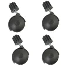 Kit 4 rodinhas para araras de roupas 1 Polegada - Rodízio giratório de arara