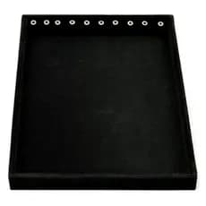 Bandeja Corrente Veludo M Preta 28x19cm