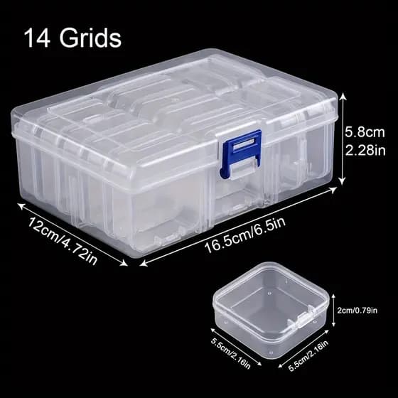 Caixa De Armazenamento Para Bordados DIY Diamond , Jóias De Arte De Unhas Rhinestone Mosaico , Multifuncional CASALUA