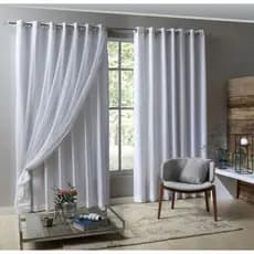 Cortina Tecido Blackout com Voil para Sala e Quarto 6.00m larg x 2.70m alt. Alto Padrão