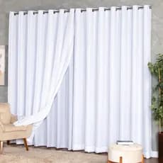 Cortina Voil Gaze de Linho com Forro Blackout 6m de Largura Sala/Quarto para VARÃO