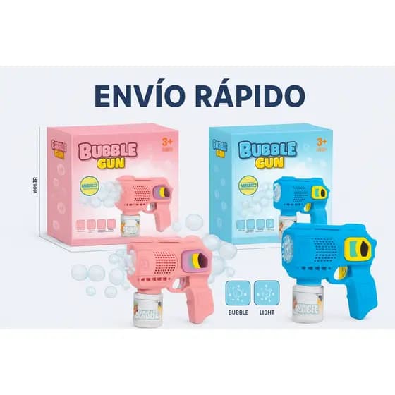 Brinquedo Lança Bolhas De Sabão Automática com Luz crianças arma arminha Azul Vermelho