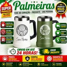 Caneca De Chopp Do Palmeiras C/ Alça 710ml Personalizada