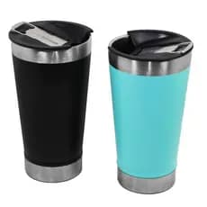 Kit 2  Copos Térmicos 473Ml De Inox Com Tampa e Abridor