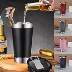 Copo Térmico 500ml com Tampa e Abridor de Garrafas