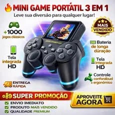 Vídeo Game 520 Em 1 Games Retro - Console Com 520 Jogos - GamePad-S10 O MELHOR