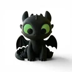 Miniatura Dragão Fofo Decorativo Enfeite Geek De Prateleira Quarto Setup Mini Estátua Banguela