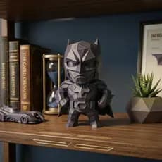 Batman Low Poly - Boneco Colecionável Geek Estilizado Action Figure Decoracao