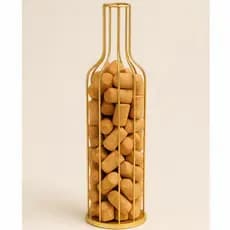 Garrafa dourada Porta Rolhas de vinho decoração interna