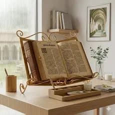 Suporte para Leitura de Livro e Bíblia 30x26cm Ferro Resistente Mesa
