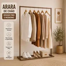 Arara De Chão Para Roupas 1.30x1.00cm Metalon Reforçada SEM CABIDE