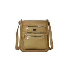 Clássico bolsa transversal para mulheres,design com três zíperes grande capacidade várias divisória