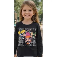 Kit 6 Blusas Sortidas Algodão pers Inverno Manga Comprida Infantil Menina Diversas Estampas Tamanho  2 ao 12
