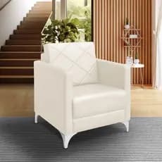 Poltrona Helena Decorativa Clinica e recep tecido suede