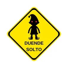 Placa Decorativa "Duende Solto" Ecológica