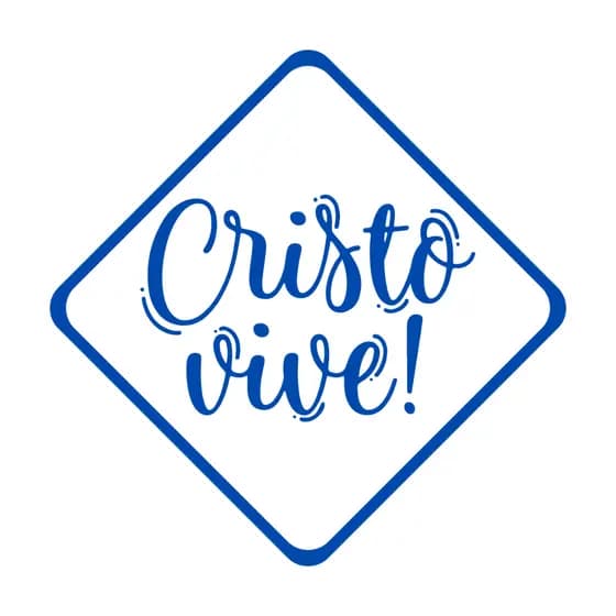 Placa Decorativa "Cristo Vive" Ecológica