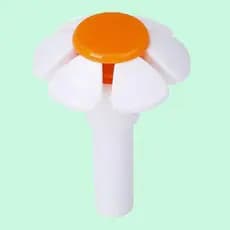 Dispensador de água para bebedor bebedouro  cães  gatos flor laranja girassol similar bica aste bengala metálica distribuidor de água fonte florzinha dispensadora